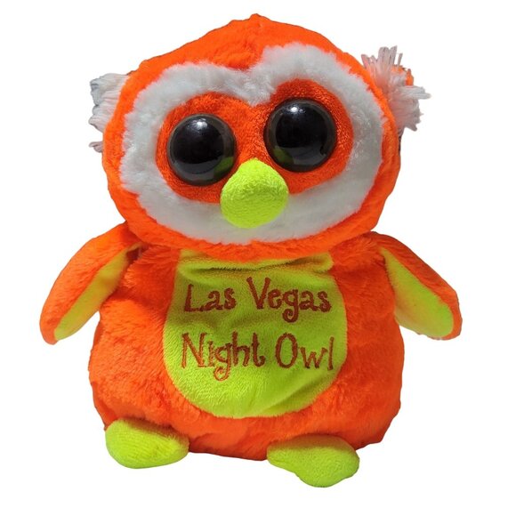 Fiesta Orange Las Vegas Night Owl 9 Inch Plush Bird Stuffed Animal Toy Gift - Picture 1 of 6